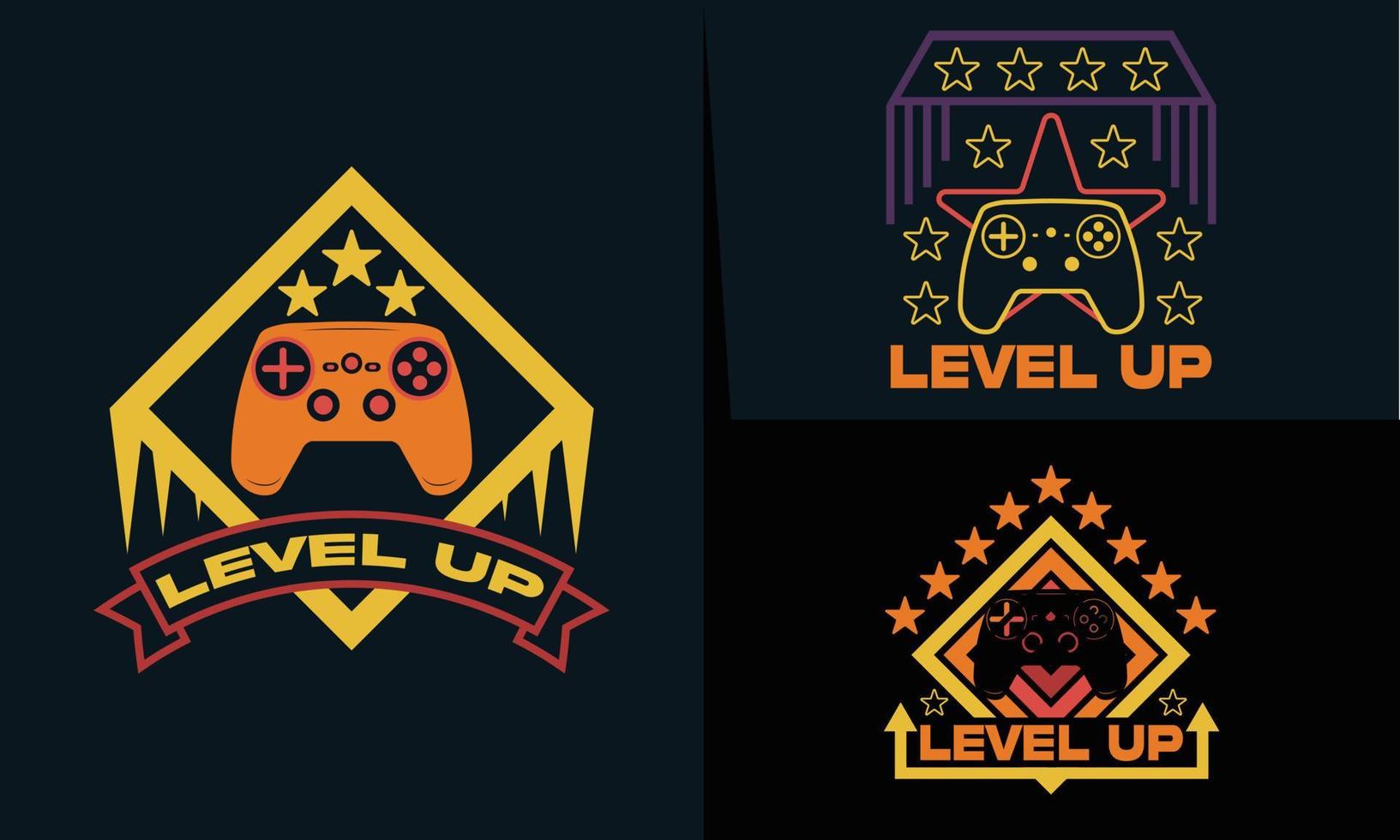 best RETRO GAMING typography t shirt design. vector