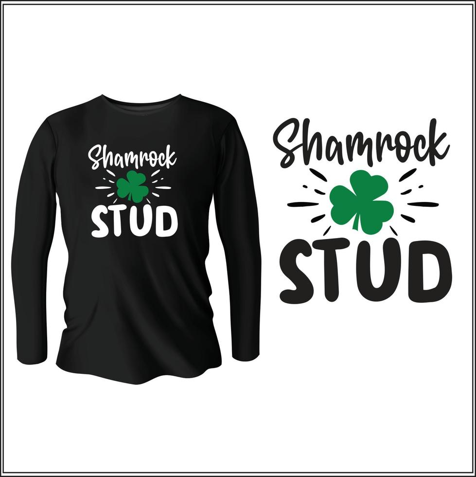 shamrock stud design with vector
