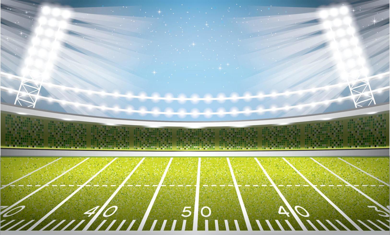 American Football Stadium Arena. vector