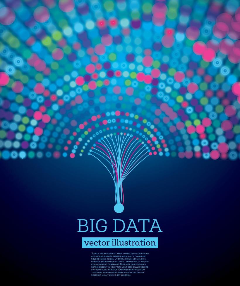 Big Data Futuristic Science Background with Copy Space. vector