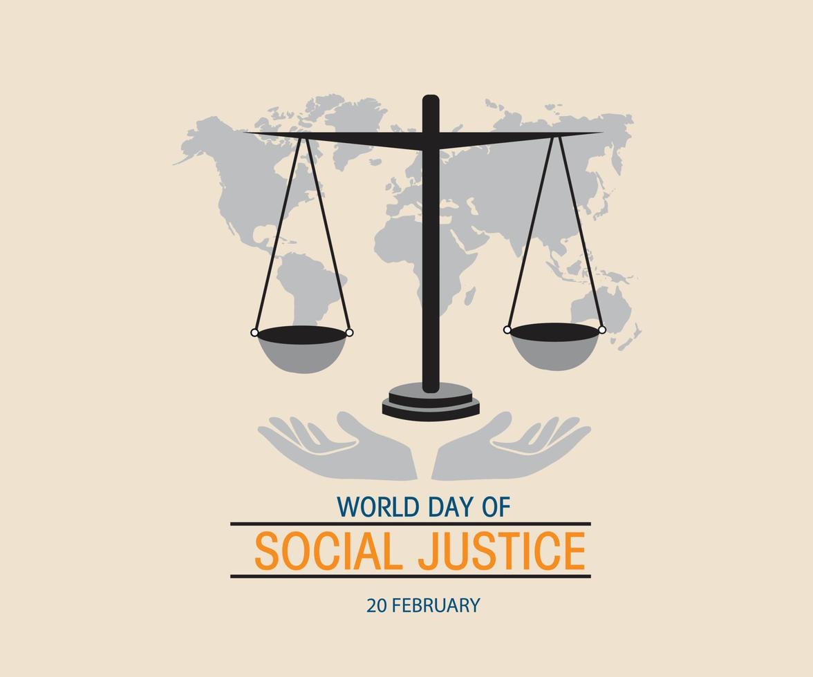 diseño de banner de redes sociales del día mundial de la justicia social vector