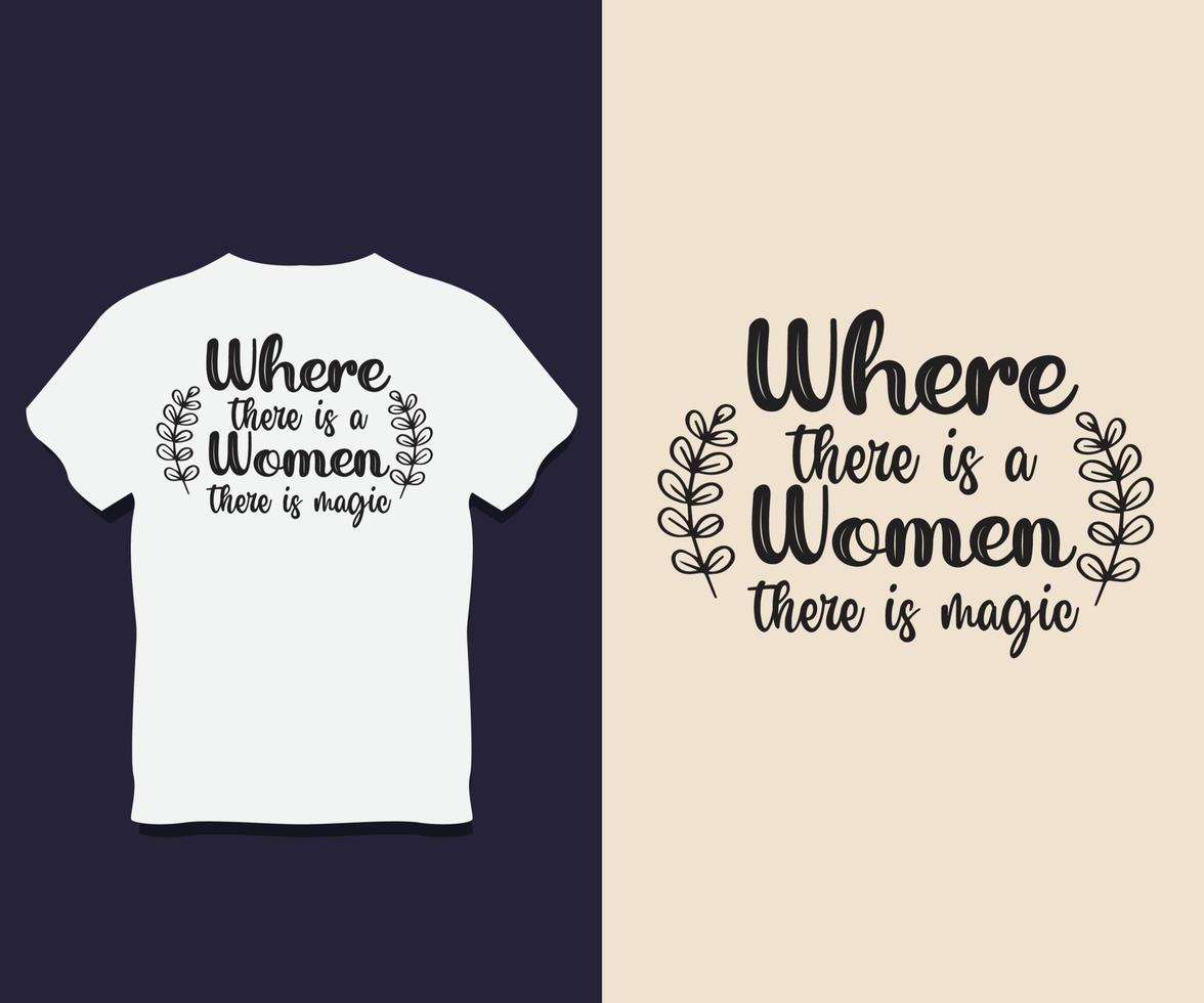 diseño de camiseta de tipografía de mujer con vector