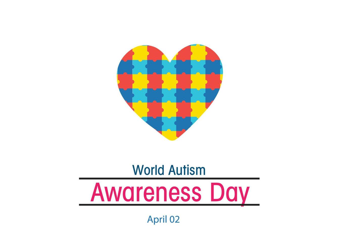 Happy autism awareness day Social Media Banner Design vector