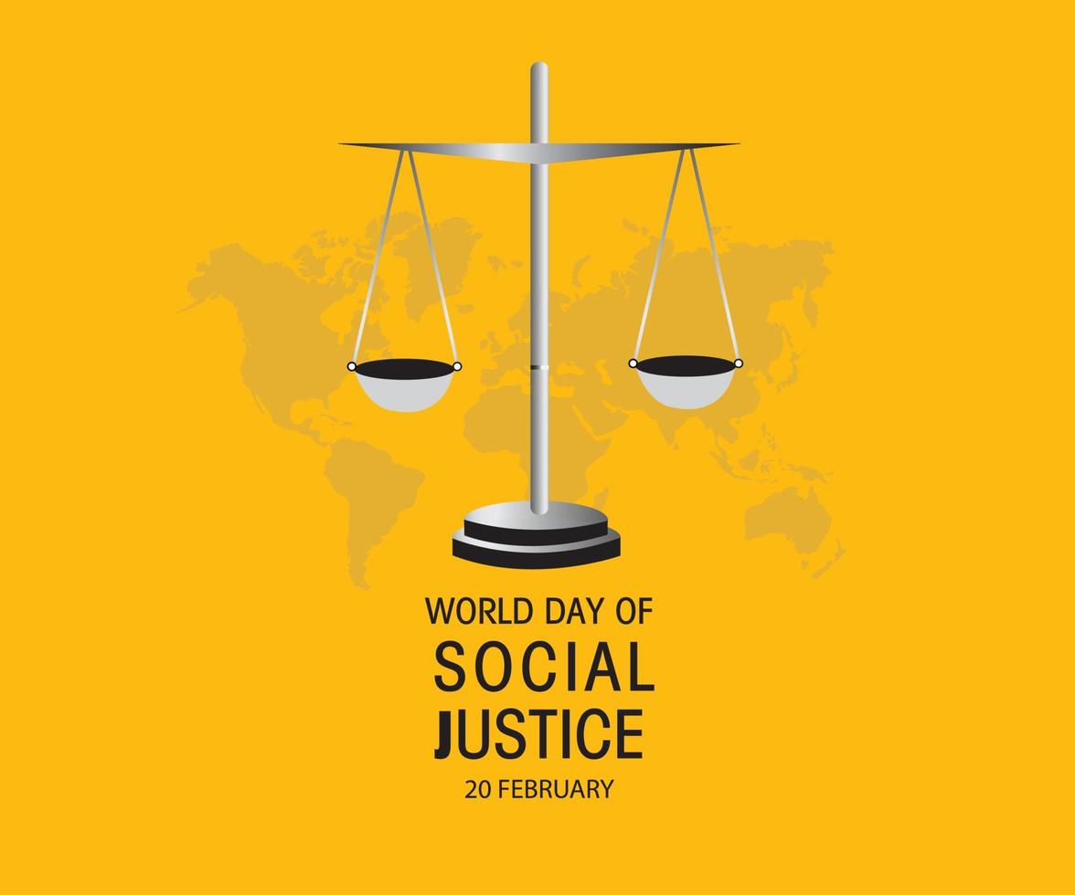 diseño de banner de redes sociales del día mundial de la justicia social vector