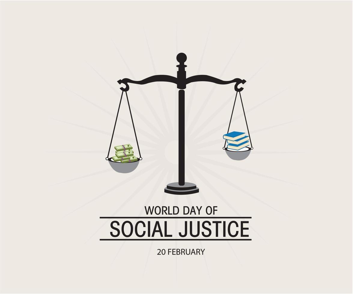 diseño de banner de redes sociales del día mundial de la justicia social vector