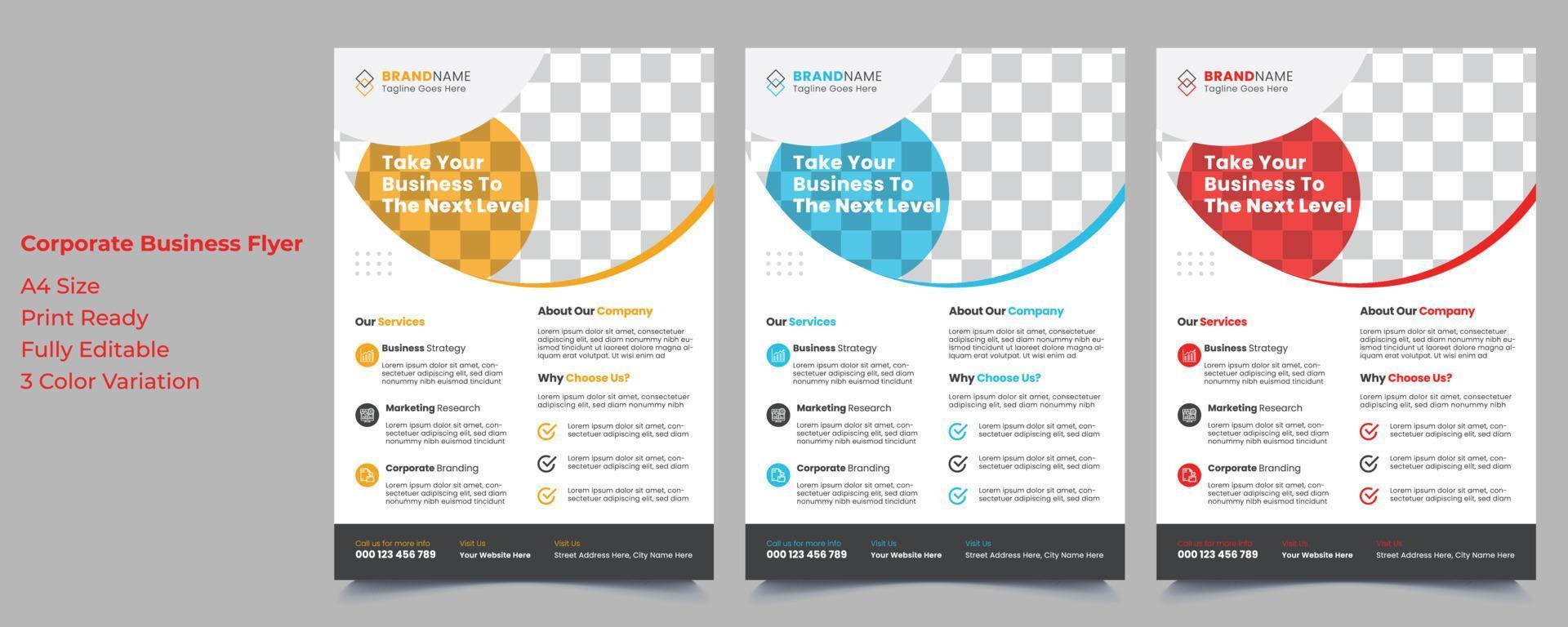 Corporate Business Flyer Template Design vector