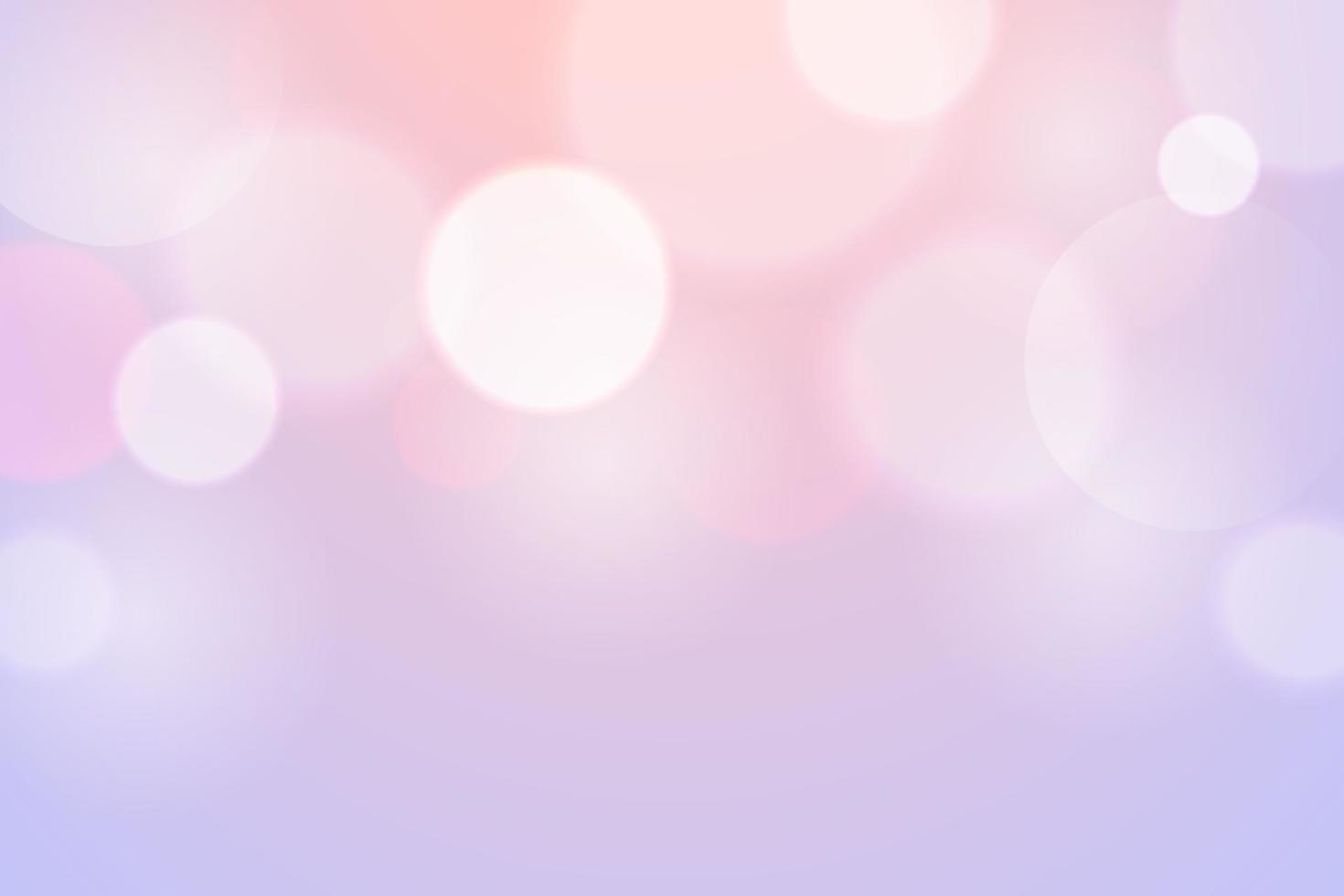 Abstract purple and pink bokeh background. Soft blur light effect wallpaper. Dreamy vector backdrop with copy space for text. Party pastel lovely bubble bokeh background
