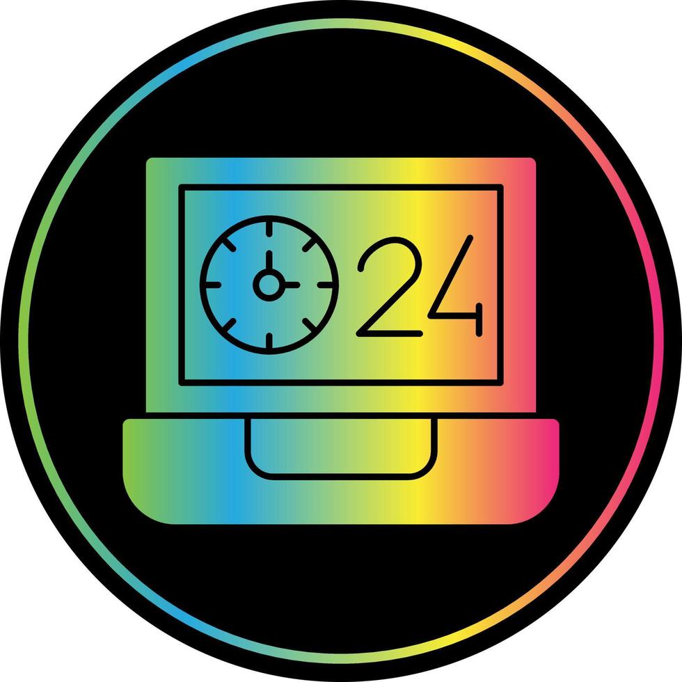 24 Hours Vector Icon Design