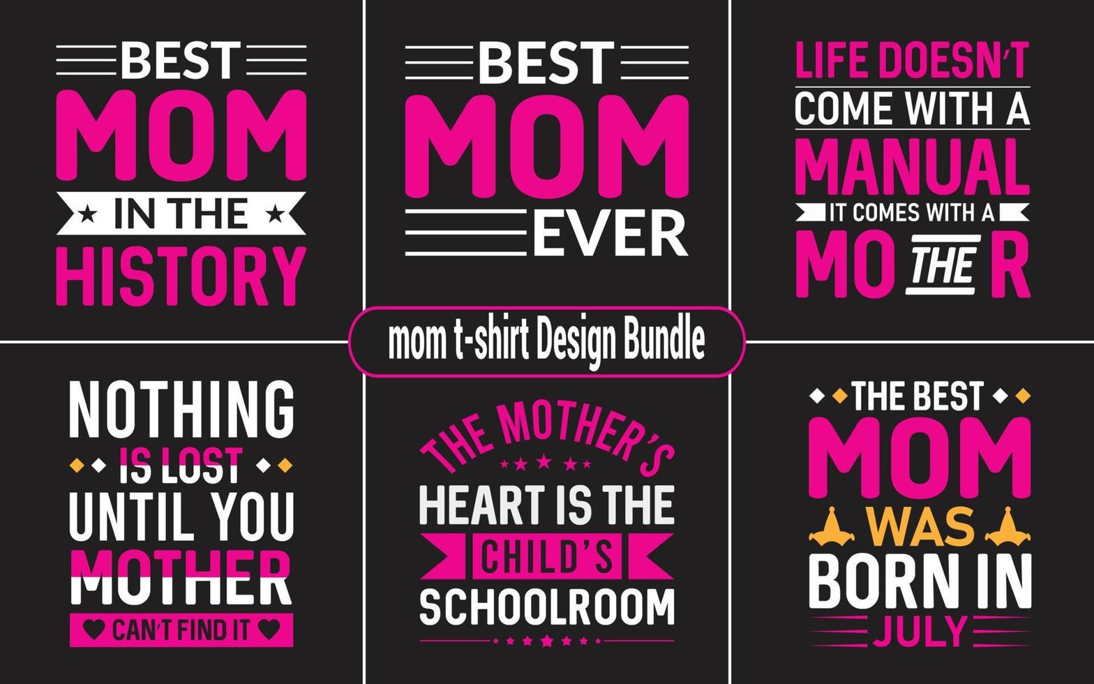 Mom Typography SVG T Shirt Design Bundle for yourself than you are in right place.  I will provide- 1. Unique and High-quality designs at an affordable price. vector