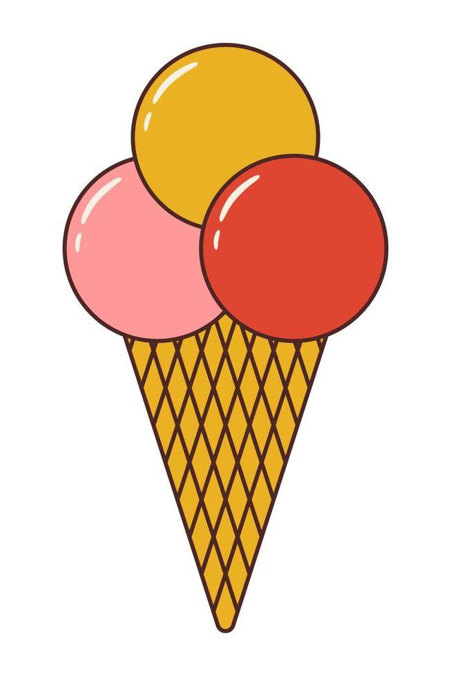 helado retro vector