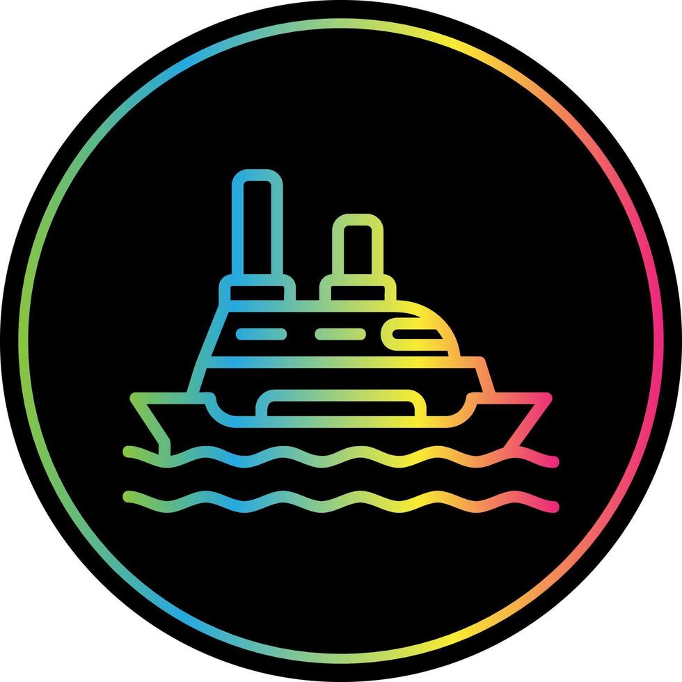 Cruise Ship Vector Icon Design