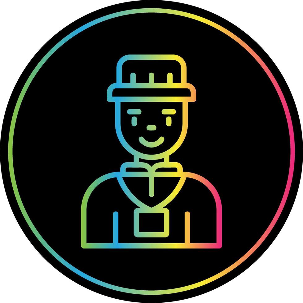 Tour Guide Man Vector Icon Design