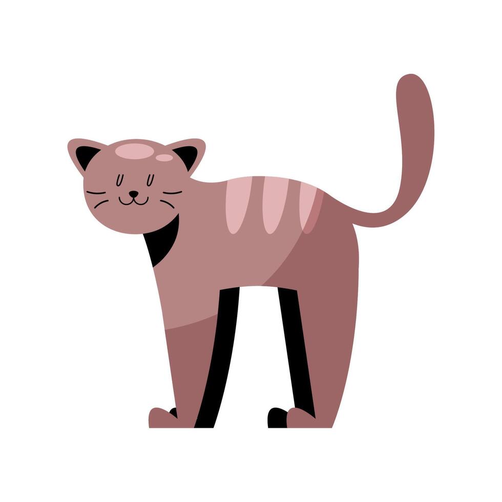 cute little cat standing vector