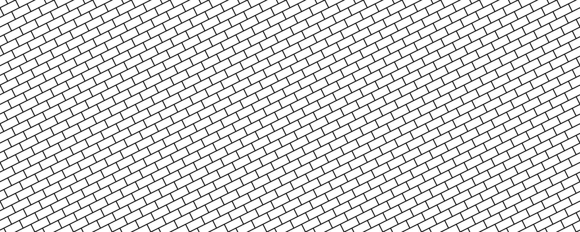 diagonal line brick wall seamless pattern vector