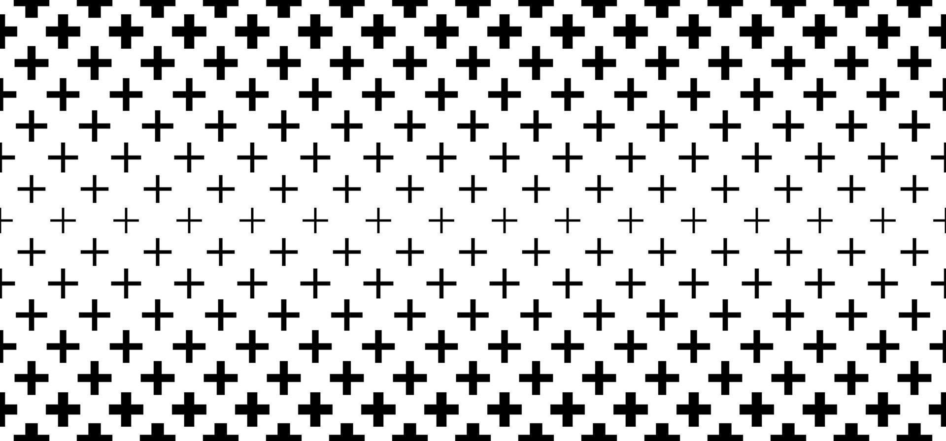 black white Greek cross seamless pattern vector