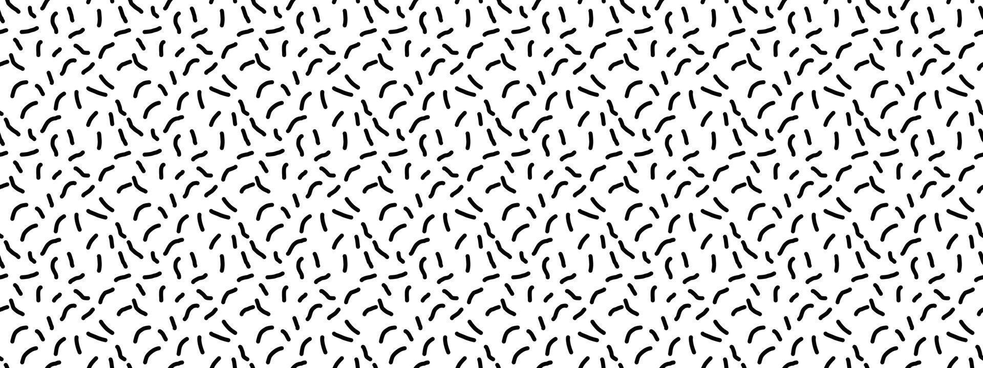 hand drawn Chaotic Dash seamless pattern vector