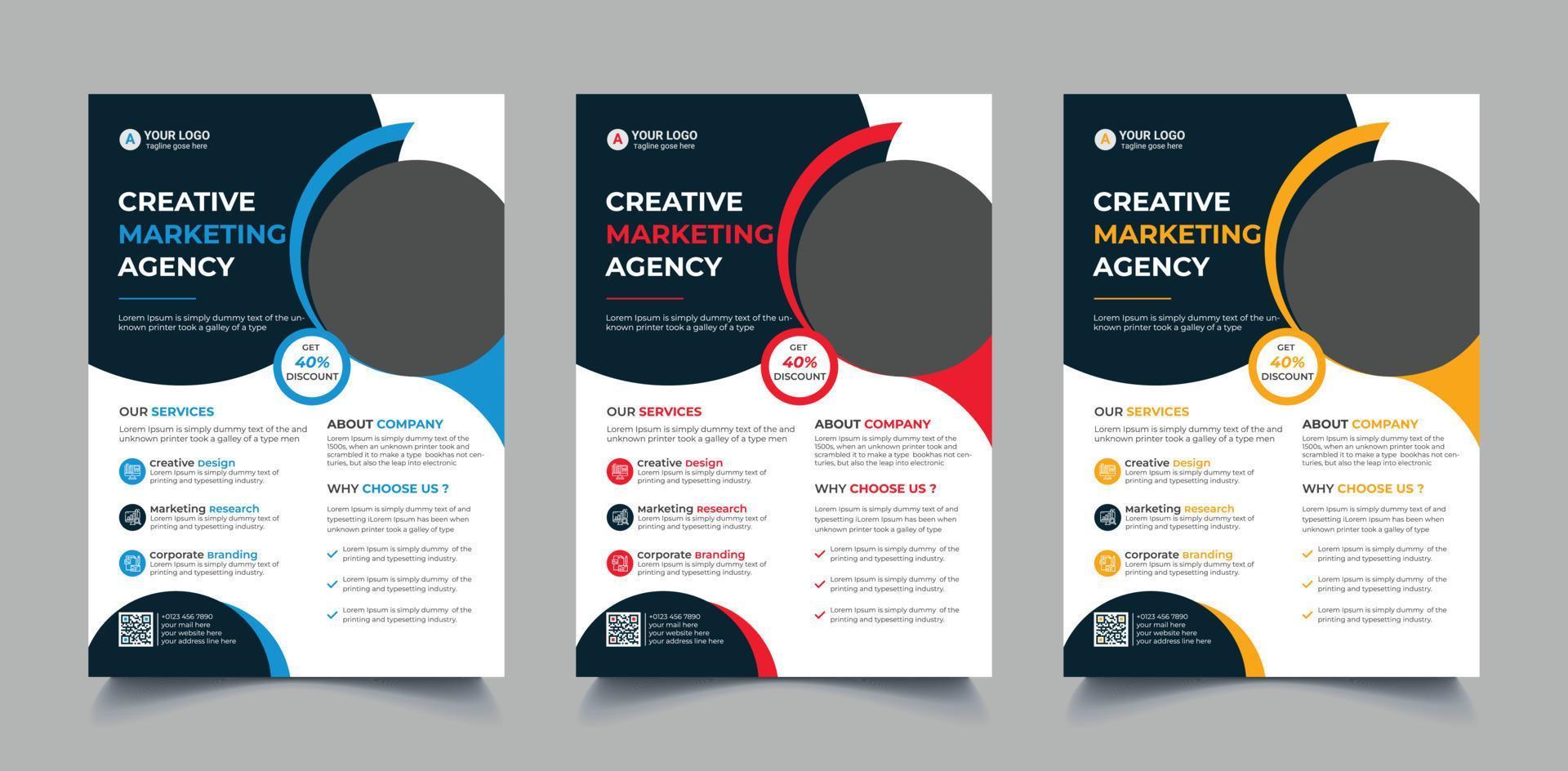 corporate flyer template vector