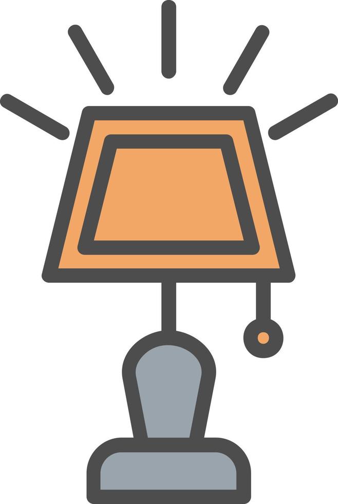 icono de vector de lámpara de mesa