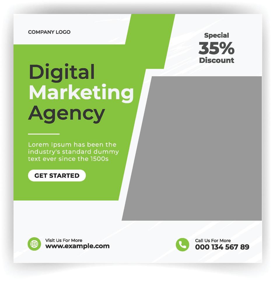 Digital Marketing Social Media Post banner Template, social media post banner design template. business marketing post. Digital marketing agency post banner, Digital marketing expert banner. vector