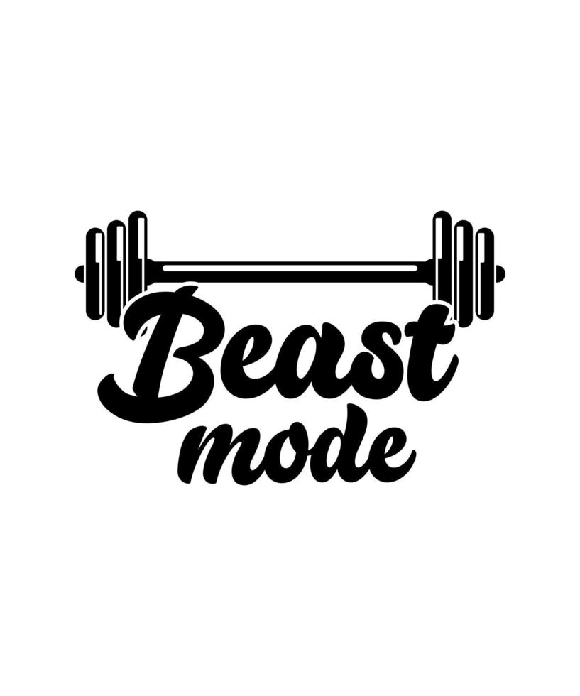 Fitness center beast mode Royalty Free Vector Image