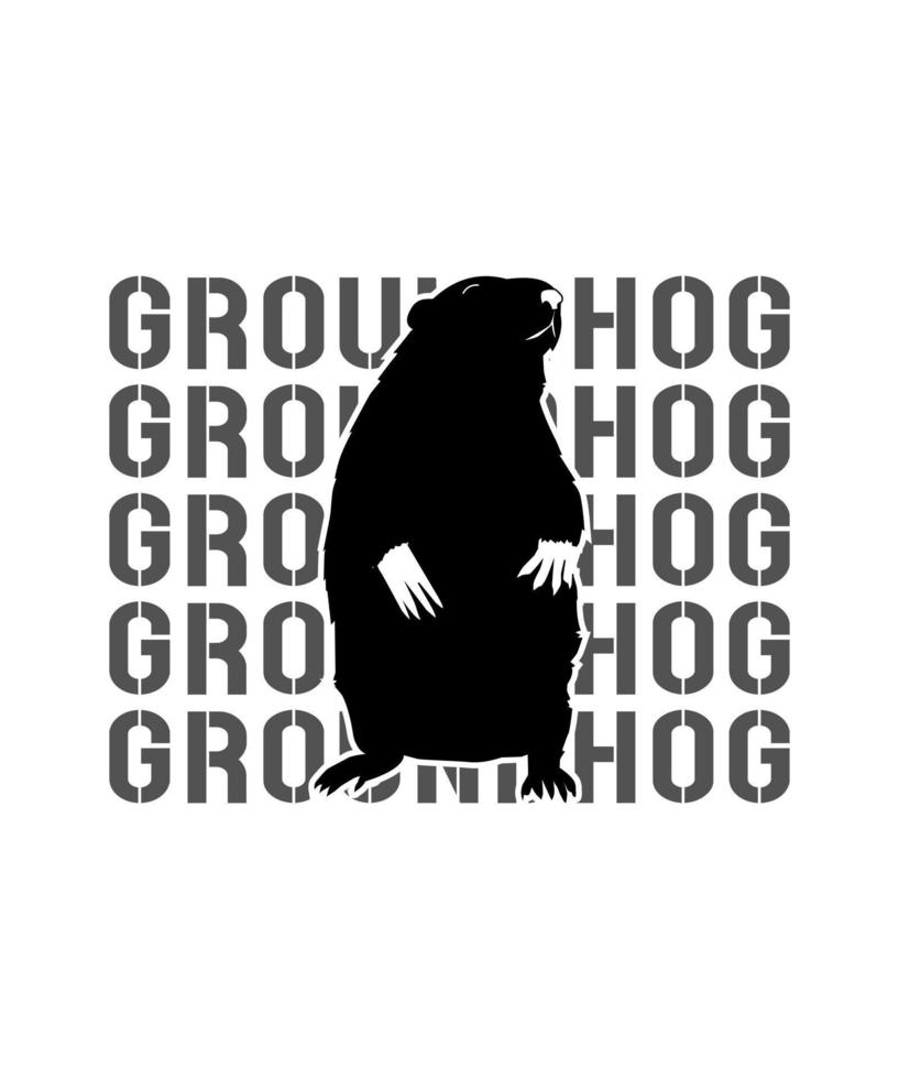 groundhog day illustration vector