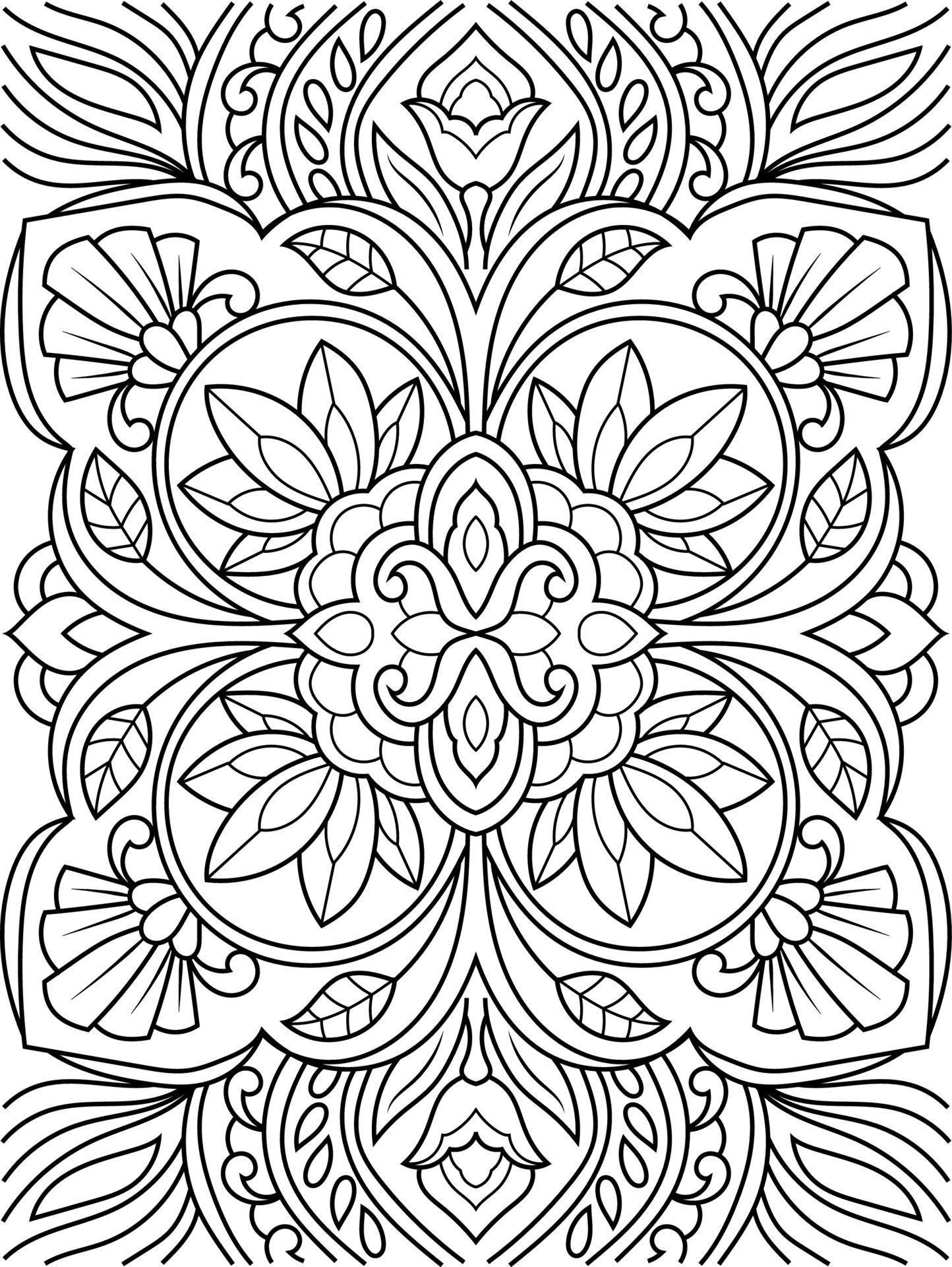 Vector illustration of hand drawn Flower Pattern background 17034758
