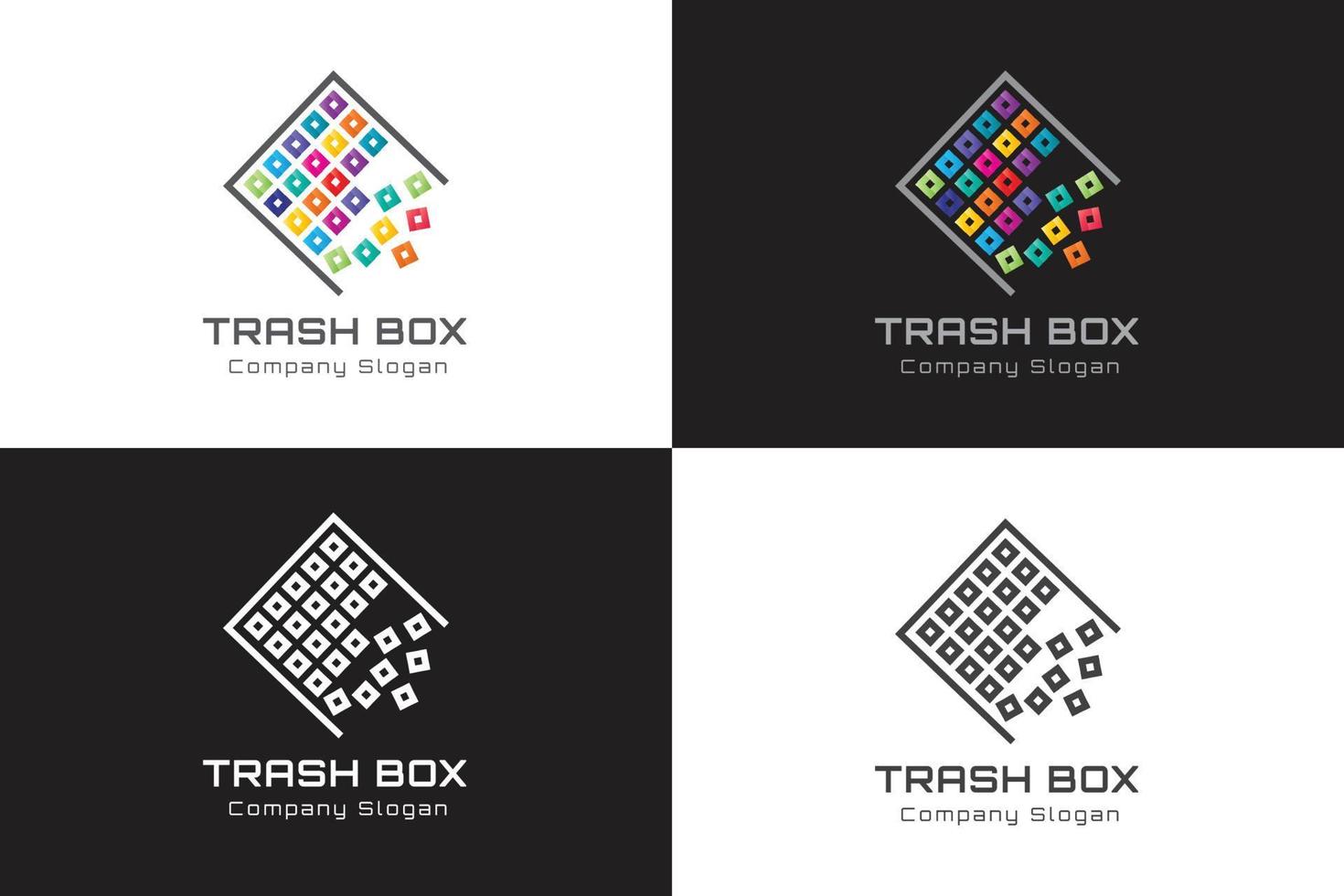 trash box symbol logo design vector
