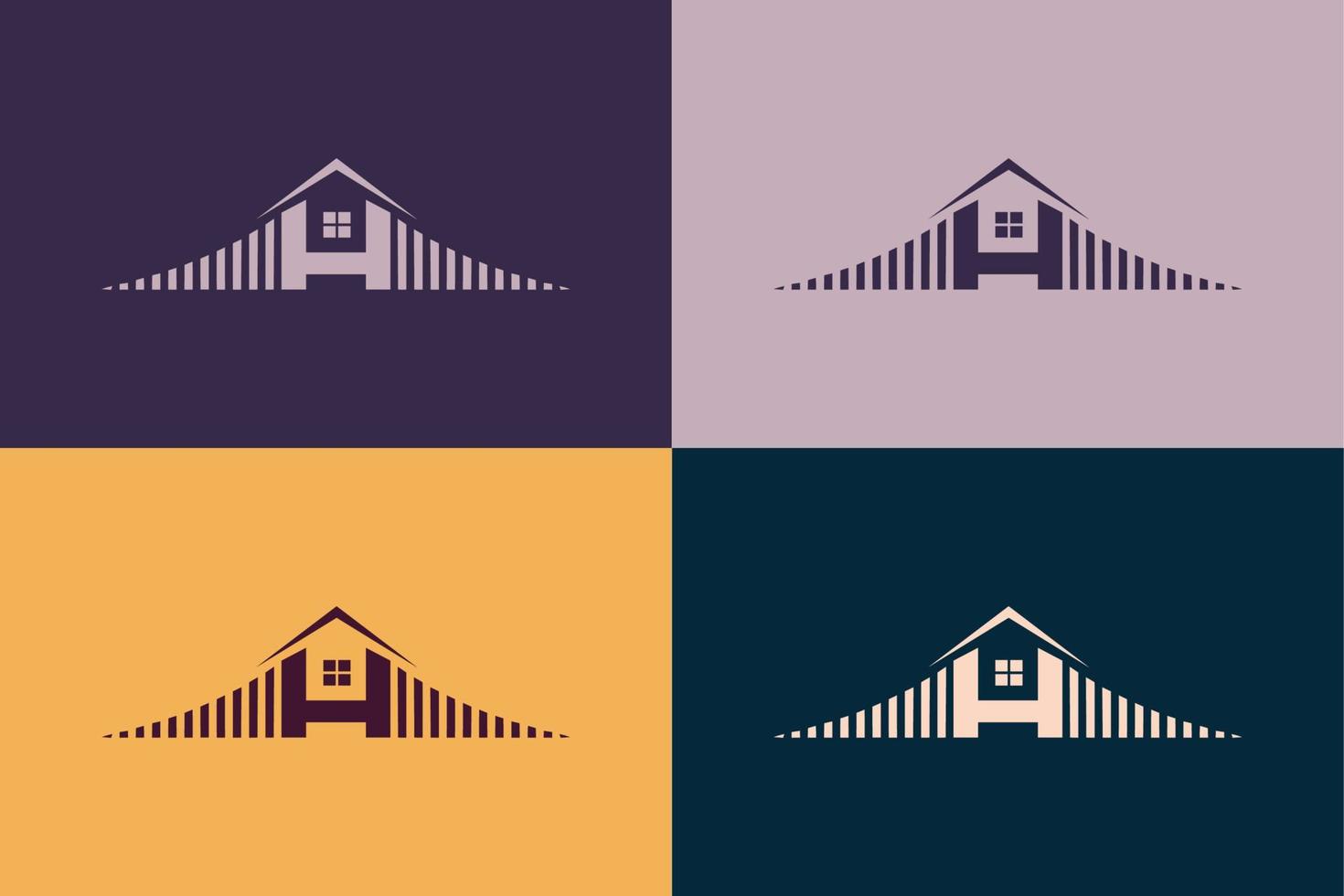 Home properties real estate house logo design vector