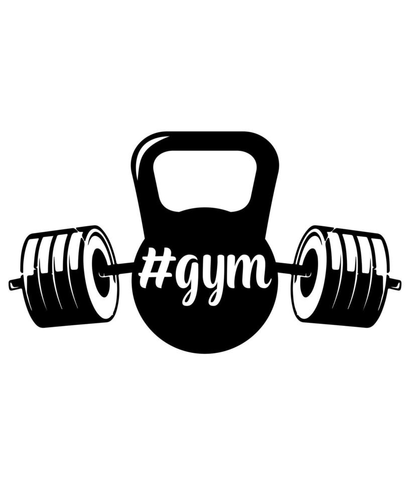 Gym working out logo illustration vector