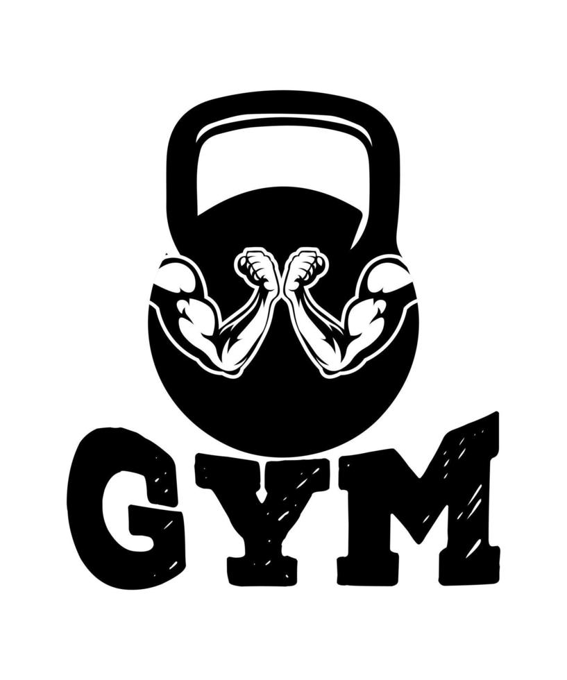 Gym working out logo illustration vector