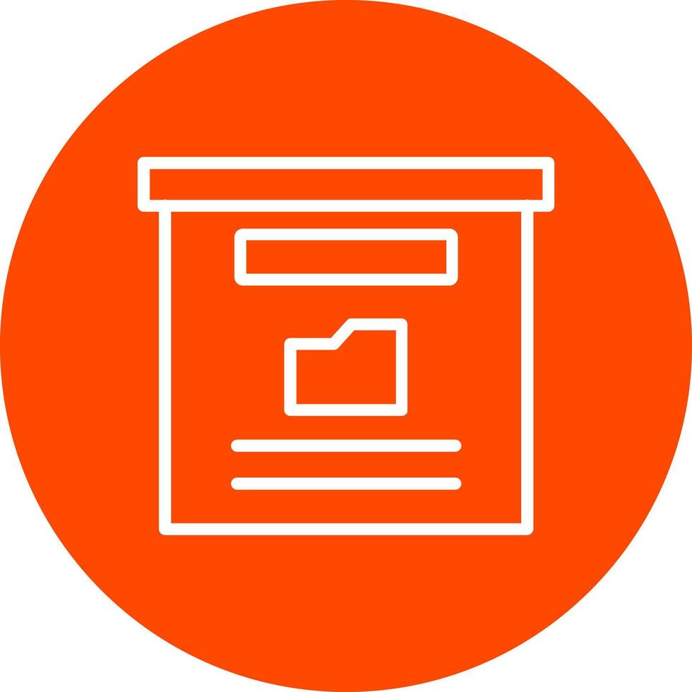 icono de vector de caja de almacenamiento