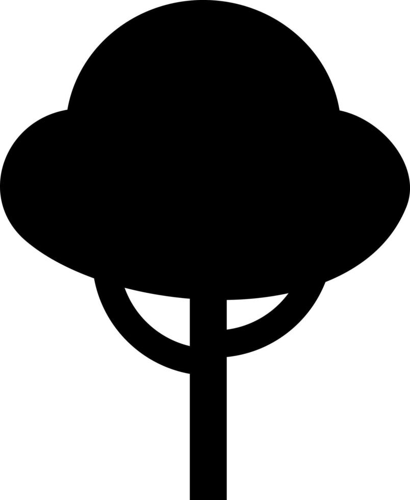 Tree silhouette in black. vector