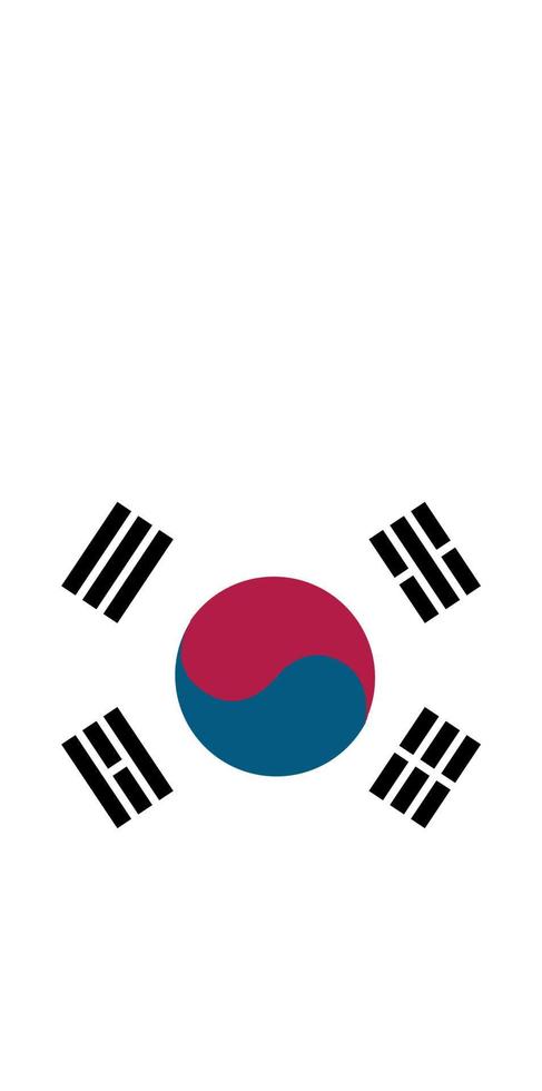 signo de libertad de las banderas de corea. vector
