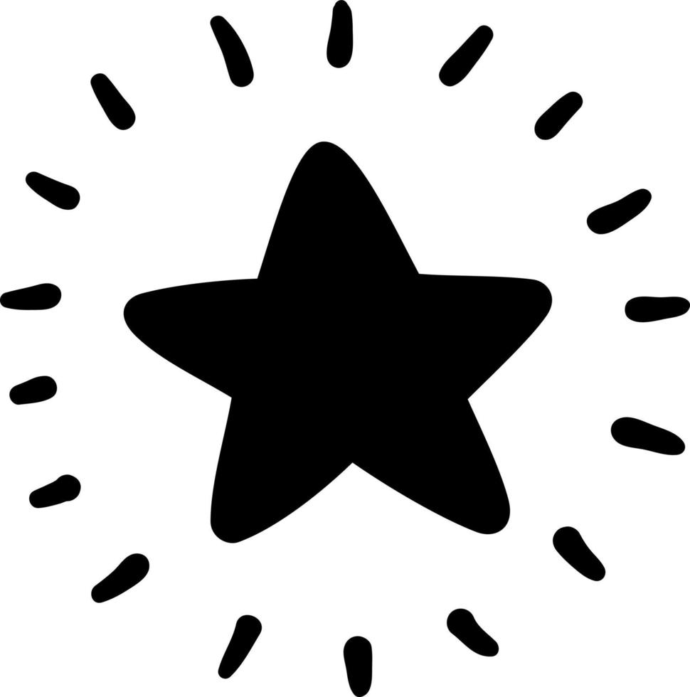 una estrella con rayos es un elemento esotérico. vector