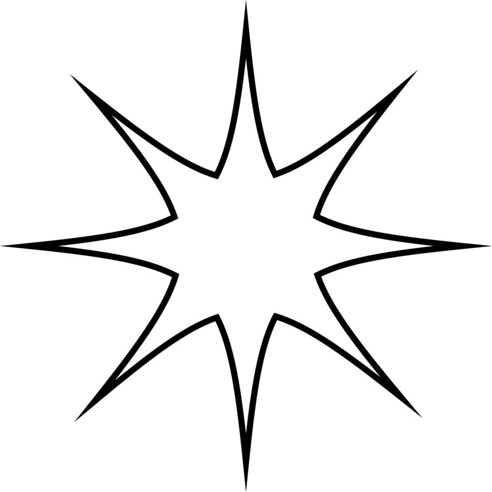 Star outline in black. 17035135 Vector Art at Vecteezy