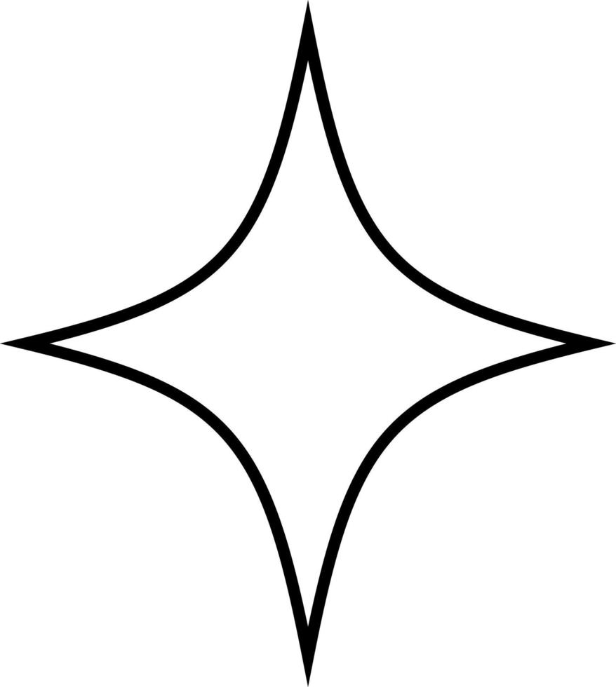 Star outline in black. 17035138 Vector Art at Vecteezy