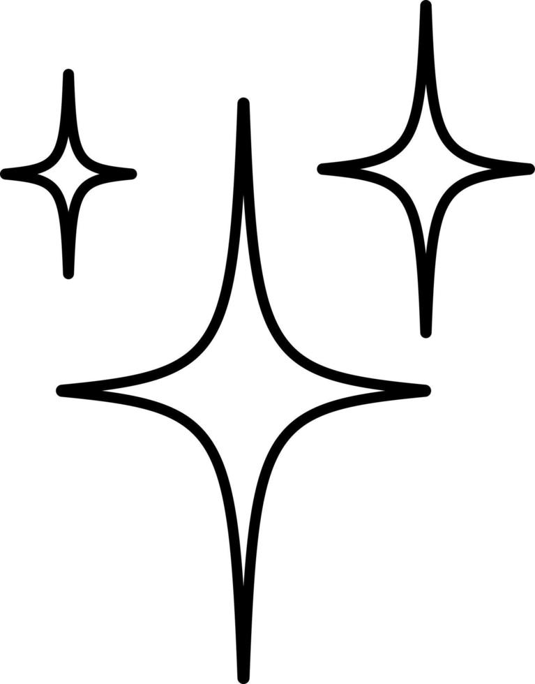 contorno de estrella en negro. vector