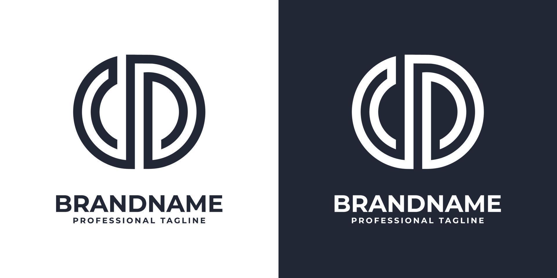 Simple CD Monogram Logo, suitable for any business with CD or DC initial. vector