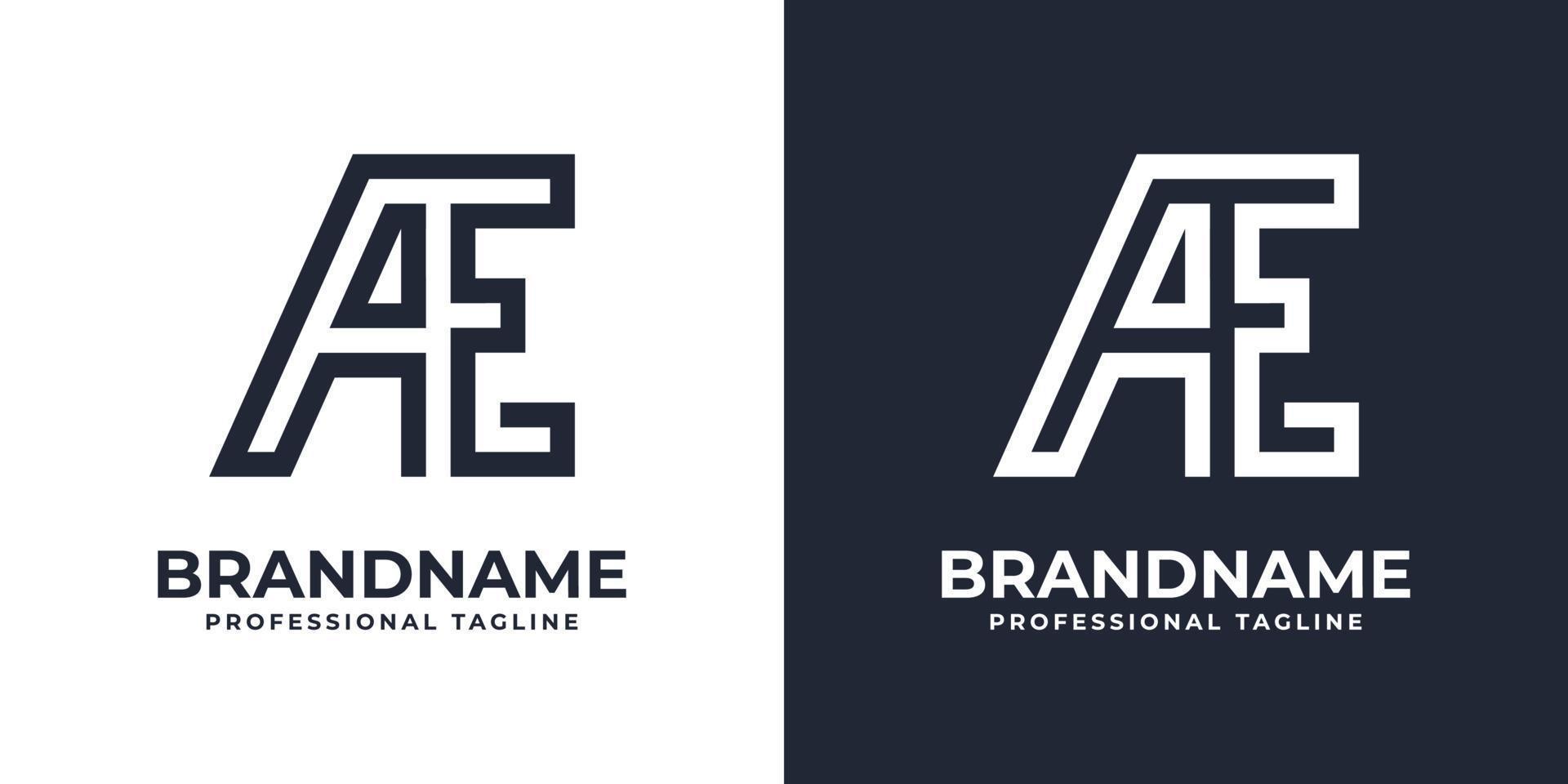 logotipo de monograma ae simple, adecuado para cualquier negocio con inicial ae o ea. vector