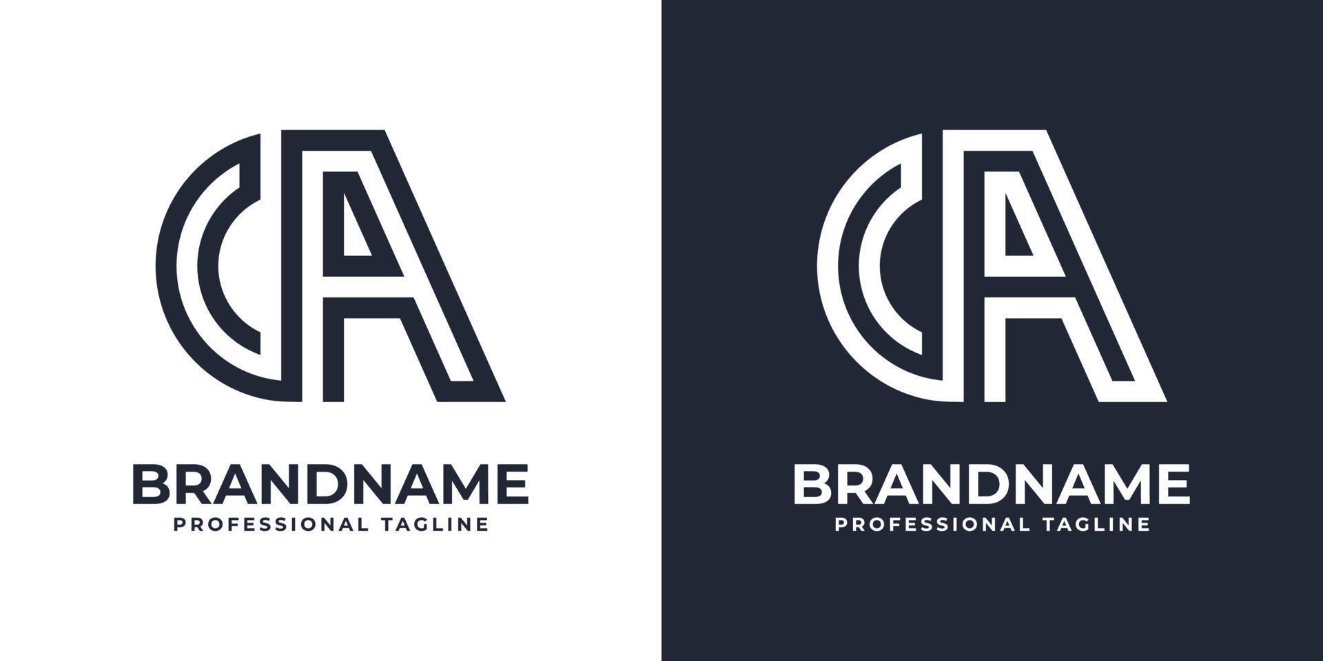 Simple CA Monogram Logo, suitable for any business with CA or AC initial. vector