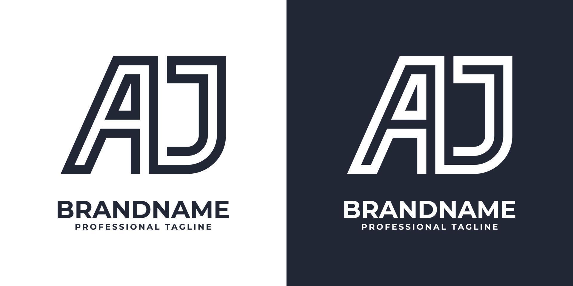 Simple AJ Monogram Logo, suitable for any business with AJ or JA initial. vector