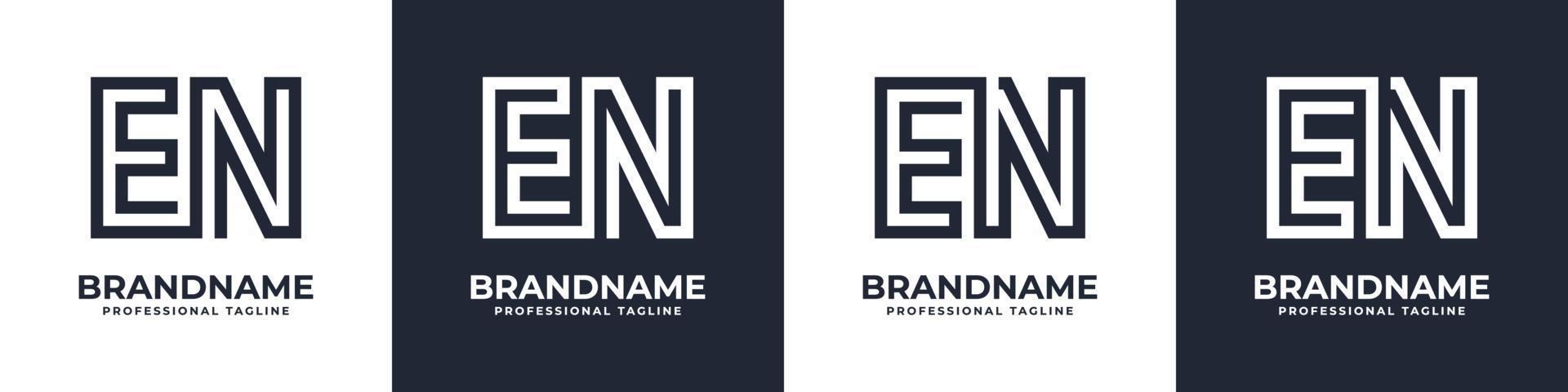 Simple EN Monogram Logo, suitable for any business with EN or NE initial. vector