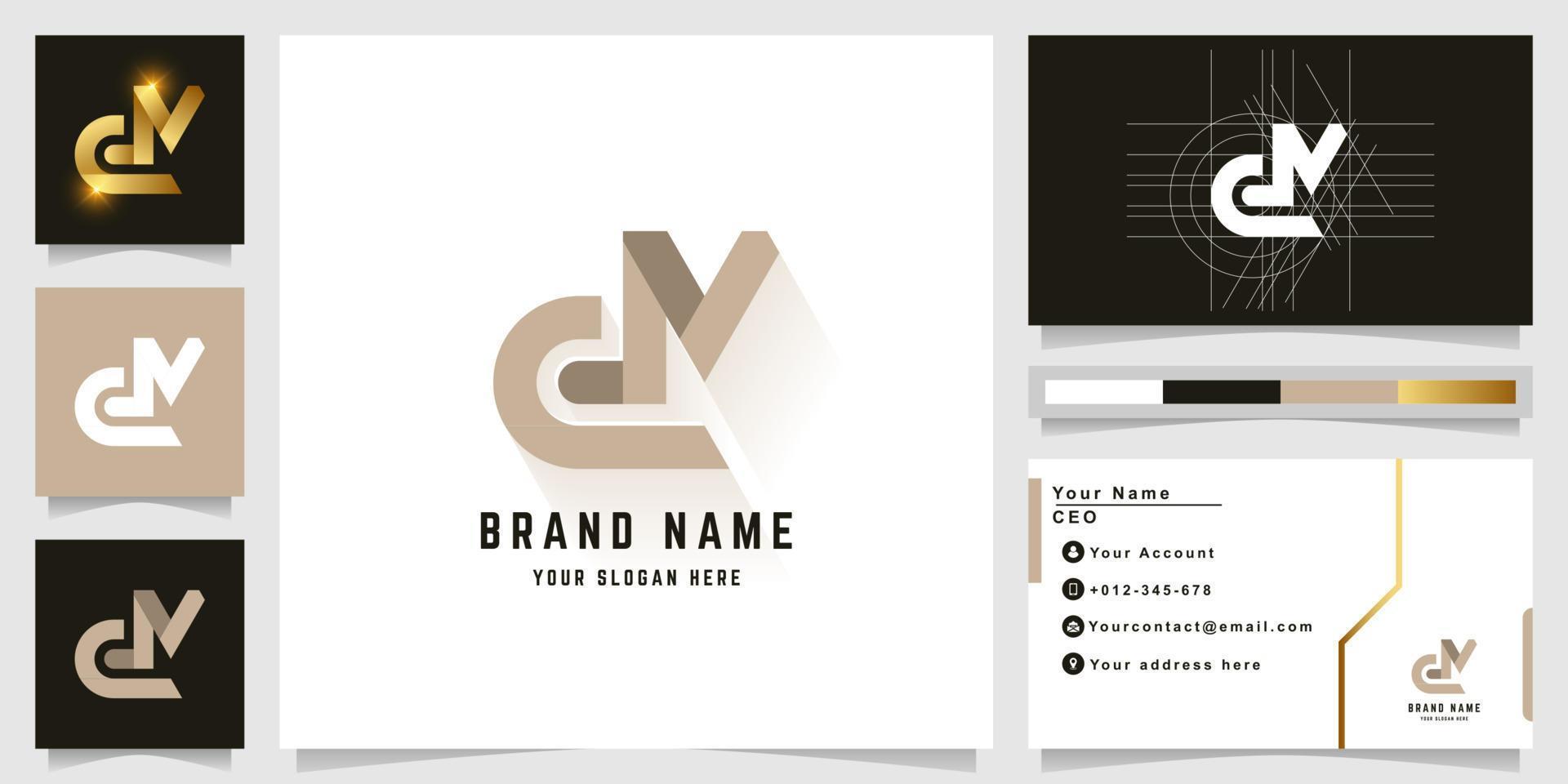 Letter CN or GN monogram logo with business card design vector