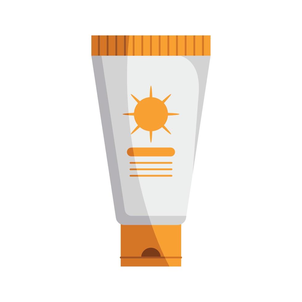 tubo de crema solar bloqueador vector