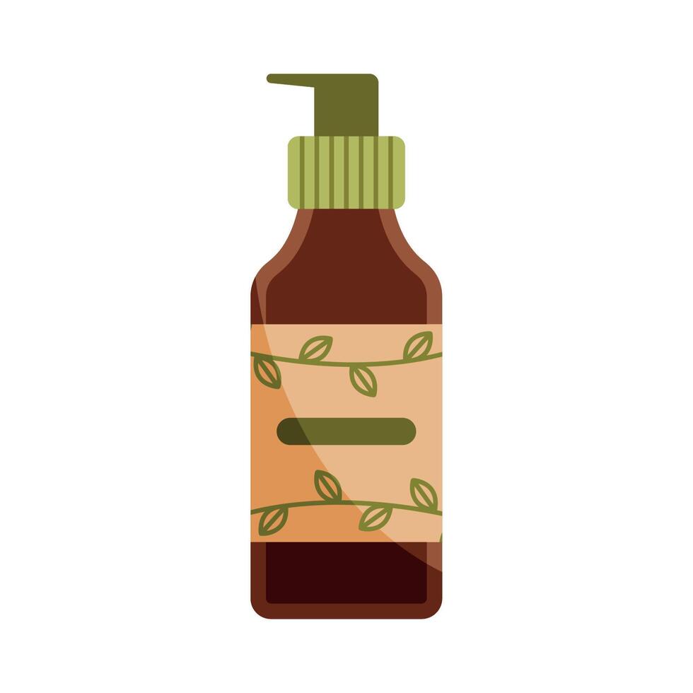 natural cosmetic product bottle vector