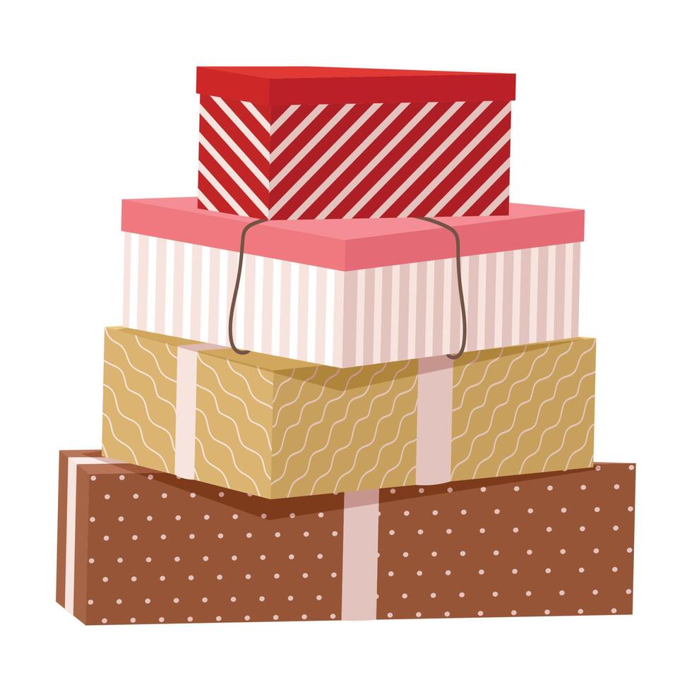 pile of four gifts vector