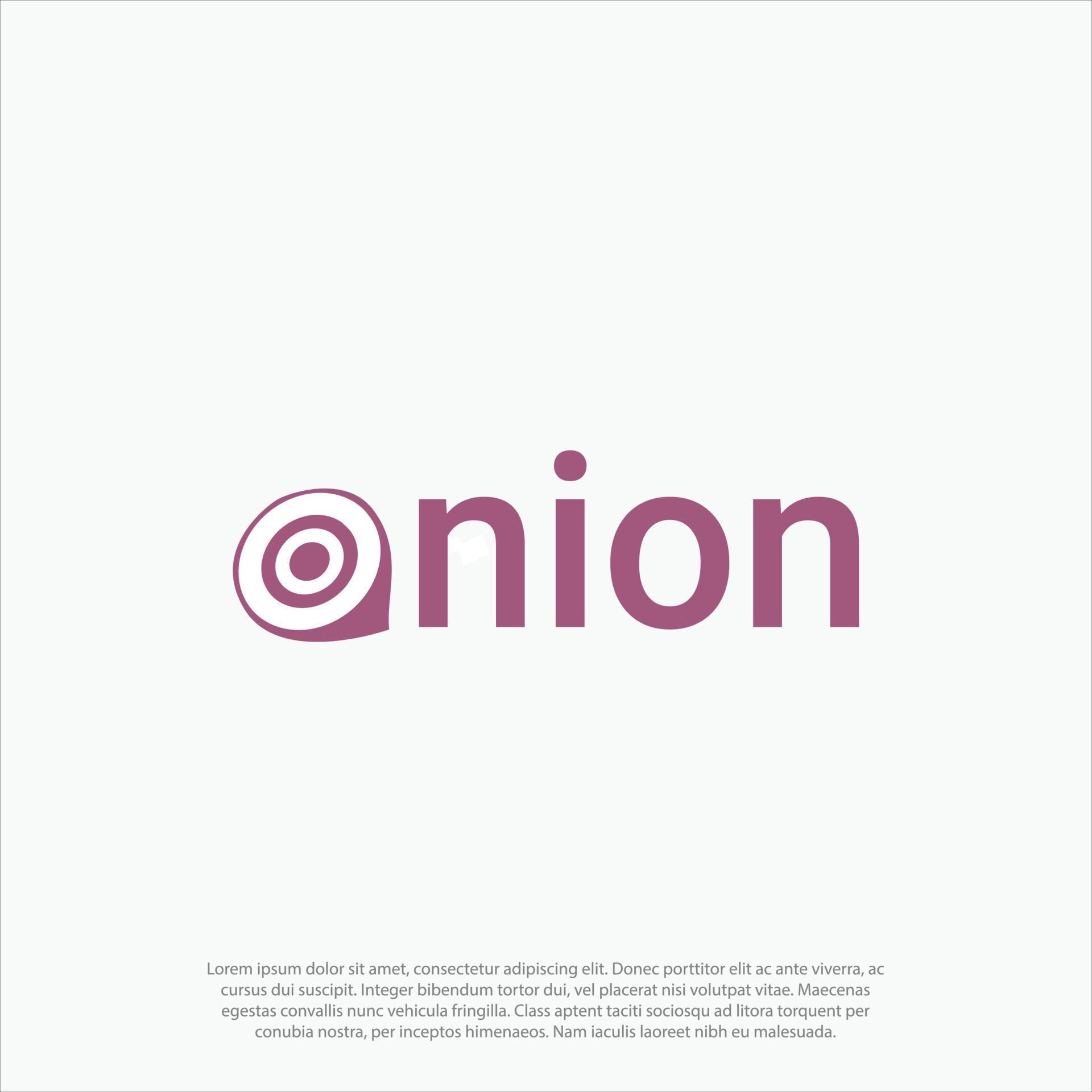 Abstract onion symbol, simple and modern, combining onion shape as