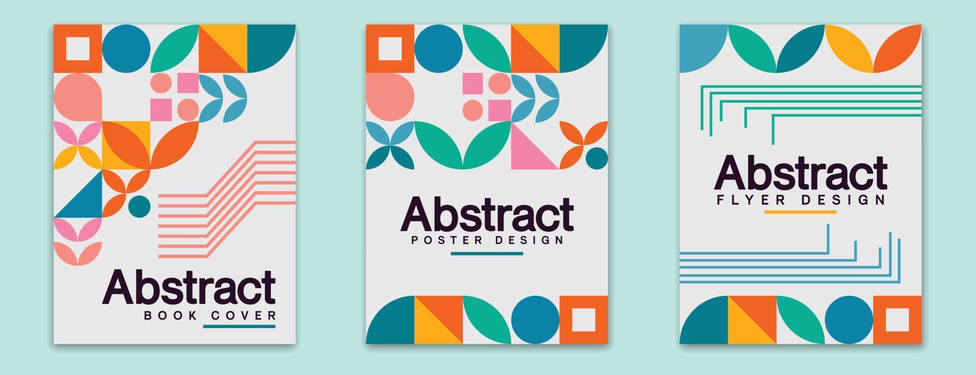 simple creative abstract poster bookcover and flyer design templates vector