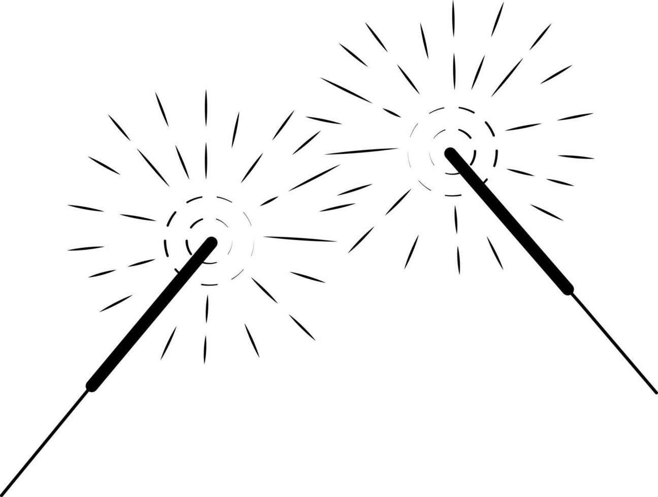 Sparkler, bengal fire icon. Party celebration birthday holidays event carnival festive. Thin line party element icon. Vector simple linear design. Illustration. Symbols. Congratulation