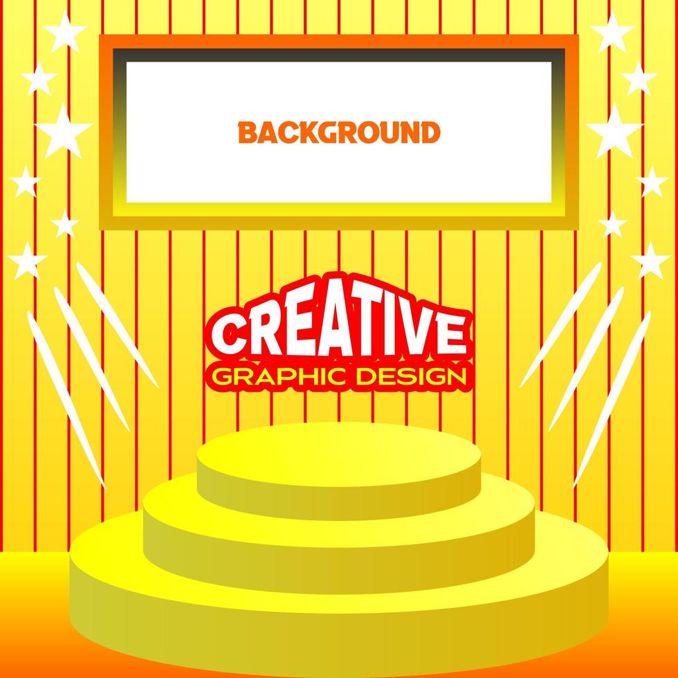posters or banners with line motifs with podium scenes for blank products. vector poster or banner with yellow background. sales and business banner or poster template for social media or web